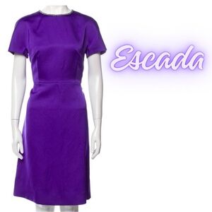 Escada Royal Purple Midi Dress